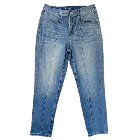 WHBM Extra High-Rise Jeans w Seam Detail Size 12 - Picture 4 of 10